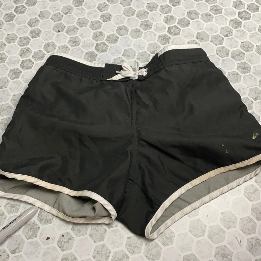 OP XL Black White Swimsuit Shorts